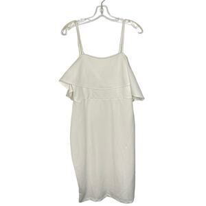 Premier Amour Womens Dress Size 10 White Sleeveless Off The Shoulder Dress
